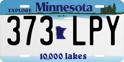 MN license plate 373LPY