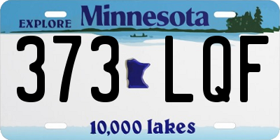 MN license plate 373LQF