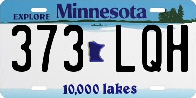 MN license plate 373LQH