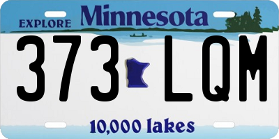 MN license plate 373LQM
