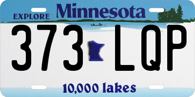MN license plate 373LQP