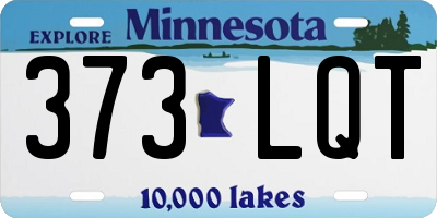 MN license plate 373LQT