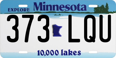 MN license plate 373LQU