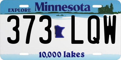 MN license plate 373LQW