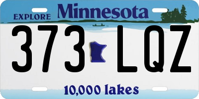 MN license plate 373LQZ