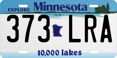 MN license plate 373LRA