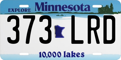 MN license plate 373LRD