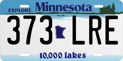 MN license plate 373LRE