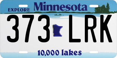 MN license plate 373LRK