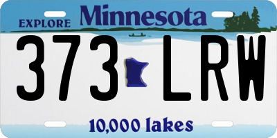MN license plate 373LRW