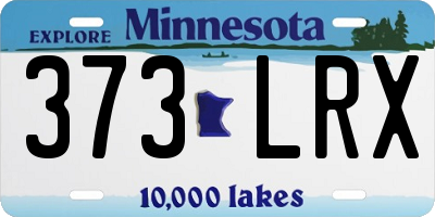 MN license plate 373LRX