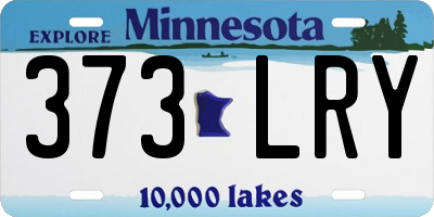 MN license plate 373LRY