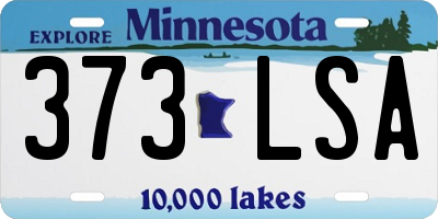 MN license plate 373LSA