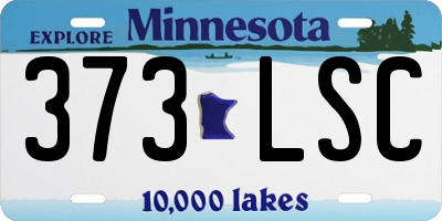 MN license plate 373LSC