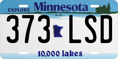 MN license plate 373LSD