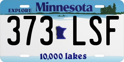 MN license plate 373LSF