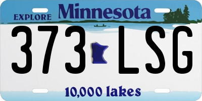MN license plate 373LSG