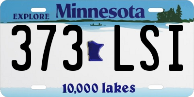 MN license plate 373LSI