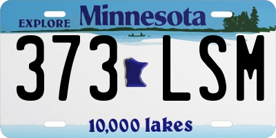 MN license plate 373LSM