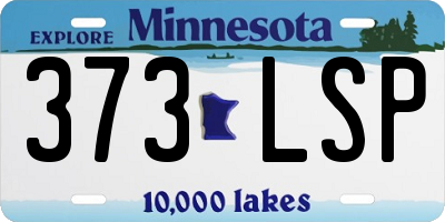 MN license plate 373LSP