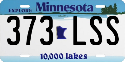MN license plate 373LSS