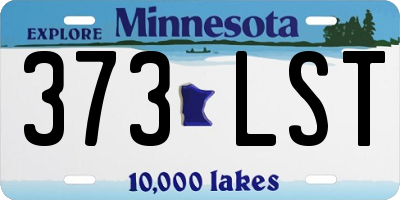 MN license plate 373LST