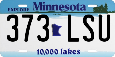 MN license plate 373LSU