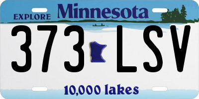 MN license plate 373LSV