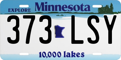 MN license plate 373LSY