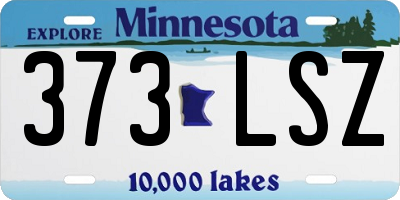 MN license plate 373LSZ