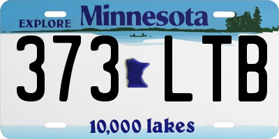 MN license plate 373LTB