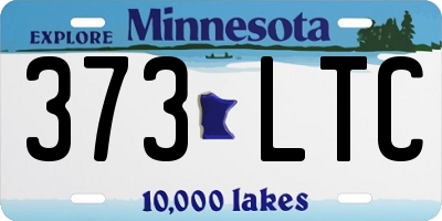 MN license plate 373LTC