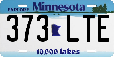MN license plate 373LTE