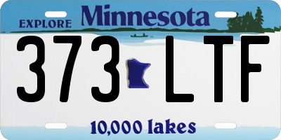 MN license plate 373LTF