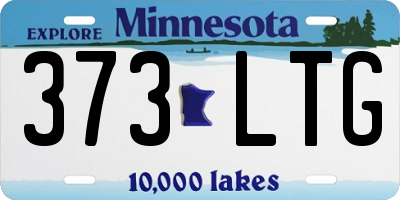 MN license plate 373LTG