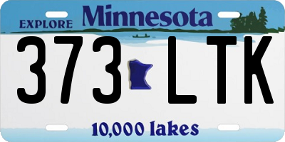 MN license plate 373LTK