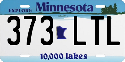 MN license plate 373LTL
