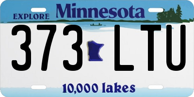 MN license plate 373LTU