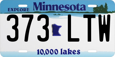 MN license plate 373LTW