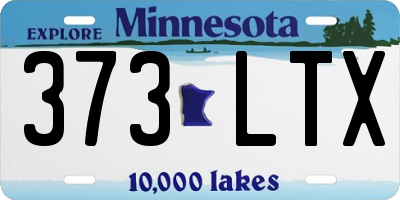 MN license plate 373LTX