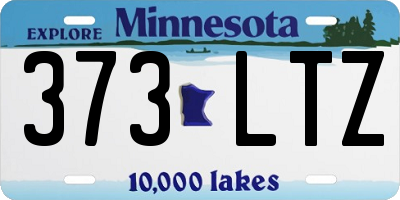 MN license plate 373LTZ
