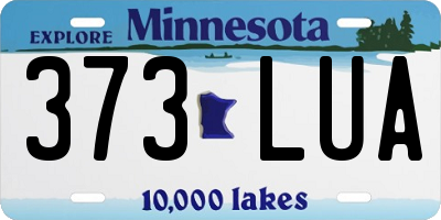 MN license plate 373LUA
