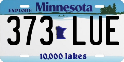 MN license plate 373LUE