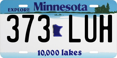 MN license plate 373LUH