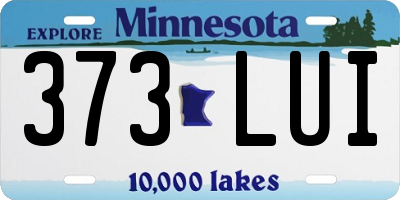MN license plate 373LUI