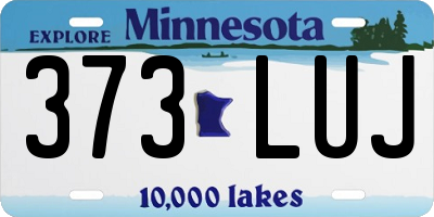 MN license plate 373LUJ