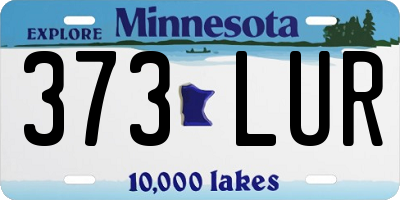 MN license plate 373LUR