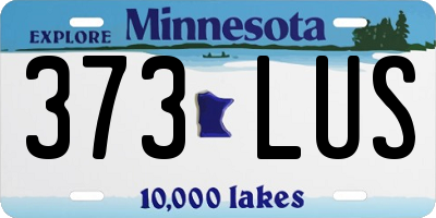 MN license plate 373LUS