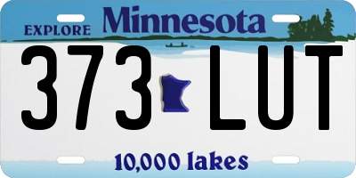 MN license plate 373LUT