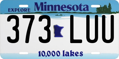 MN license plate 373LUU
